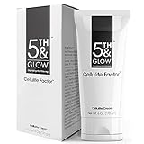 5th & Glow Cellulite Factor Cream, Skin Firming Lotion for Cellulite, Cellulite Cream for Stomach & Thighs, Reduces the Appearance of Cellulite Dimples, 6 oz