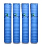 800SQFT AMERIQUE 1.5MM Premium Flooring Padding 3-in-1 Heavy Duty Foam Blue, 200SF/Roll, Pack of 2 Underlayment, with Tape & Vapor Barrier