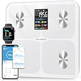 ABLEGRID Digital Smart Bathroom Scale for Body Weight and Fat Percentage,Body Fat Scale with BMI Large LCD Display,Accurate Body Composition Analyzer,Weighing Machine for People with Fitness App,400lb