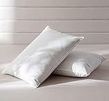 AIKOFUL Luxury Feathers Down Pillows Queen Size Set of 2, Hotel Quality Fluffy Bed Pillows, Soft Pillows for Sleeping, Organic Cotton Cover(20x28”, Pack of 2)