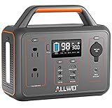 ALLWEI Portable Power Station 300W(Surge 600W), 280Wh Solar Generator with 120V AC Outlet, 78000mAh Backup Lithium Battery Generator for CPAP Outdoor RV Camping Emergency Home Use