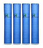 AMERIQUE 691322313741 800SQFT Wood, Bamboo & Laminate Flooring Underlayment Padding with Vapor Barrier 3-in-1, 2MM Thick, (800SF Total, Pack of 4 Rolls, 200SF/Roll), Royal Blue, 800 Square Feet