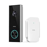 AOSU Doorbell Camera Wireless, Battery-Powered Video Doorbell with Chime, 2K Resolution, No Monthly Fees, 166° Ultra Wide Angle, 180-Day Battery Life, AI Detection, Work with Alexa & Google Assistant