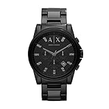 A|X Armani Exchange Men's Chronograph Black Stainless Steel Watch (Model: AX2093)