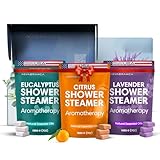 Aguabranca Shower Steamers Aromatherapy Gift Set - 21 Shower Bombs in Eucalyptus, Lavender, Citrus Scents Made in USA - Mothers Day Gifts for Mom from Daughter, Self Care Birthday Gifts for Women Her