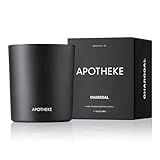 Apotheke Luxury Scented Candles for Home, Charcoal - Aromatherapy Jar Candle with Soy Wax Blend