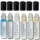 Avany Naturals Men Body Oil Cologne - Replicant Perfume, Perfume Oil Long Lasting, Alt Fragrance Body Oil, Gourmand Cologne, 6 Pc (Masculine Man)
