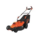 BLACK+DECKER Electric Lawn Mower with Bike Handle, 15-Inch, 10-Amp, Corded (BEMW472BH)
