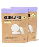 BLUELAND Toilet Bowl Cleaner Refills 2 Pack - Eco Friendly Products & Cleaning Supplies - No Harsh Chemicals, Plant-Based - Lemon Cedar - 28 tablets