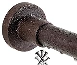 BRIOFOX Shower Curtain Rod 43-73 Inches Matte Bronze, Never Rust and Non-Slip Spring Tension Rod, Stainless Steel