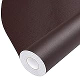 BSZHTECH Leather Repair Tape Self-Adhesive Leather Repair Patch for Couch Furniture Sofas Car Seats Advanced PU Vinyl Leather Repair Kit (Dark Brown, 17X118 inch)