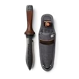Barebones Hori Hori Ultimate - Hori Hori Garden Knife with Double-Edged Tempered Steel Blade, Walnut Handle, Ambidextrous Use, Japanese Knife Garden Tool for Weeding and Gardening (Tool & Sheath)