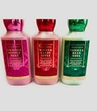 Bath and Body Works Holiday Traditions Christmas Lotion Gift Set of 3 Full Size Body Lotions: Vanilla Bean Noel, Winter Candy Apple, and Twisted Peppermint (Large 8 ounce bottles)