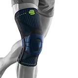 Bauerfeind Sports Knee Support - Knee Brace for Athletes with Medical Grade Compression - Stabilization and Patellar Knee Pad (Black/Blue, M)