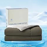 BedTreat Cooling Comforter King Size Cool Comforters for Hot Sleepers Cooling Blanket Breathable Comforter Summer Bedding Light Gray and Dark Gray