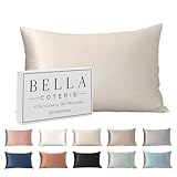 Bella Coterie Luxury Silk Pillowcase for Hair and Skin | 30 Momme | 100% Pure 6A Mulberry Silk | Super Soft | Perfectly Plush [King, Ivory]