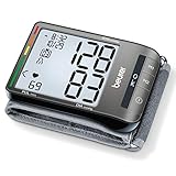 Beurer BC81 Wrist Blood Pressure Monitor – XL Display, Arrhythmia Detection, 120 Memory Sets – XL Blood Pressure Cuff Wrist for Home Use, Automatic Blood Pressure Machine with Storage Case, Batteries