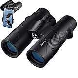 Binoculars for Adults High Powered: 12x42 HD Zoom Binocular for Bird Watching Hunting - Powerful Lightweight Waterproof Binoculars with Phone Adapter for Travel Cruise Ship Stargazing Hiking