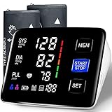 Blood Pressure Monitor, 9-17'' & 13-21'' Extra Large Blood Pressure Cuff Upper Arm, LED Color Backlit Screen Automatic Digital Blood Pressure Machine with USB Cable and 4 AAA Batteries