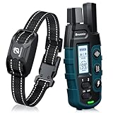 Bousnic Dog Shock Collar - 3300Ft Training Collar with Remote for 5-120lbs Small Medium Large Dogs Rechargeable Waterproof e Collar with Beep (1-8), Shake(1-16), Safe Shock(1-99) Modes (Black)