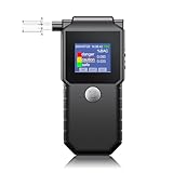 Breathalyzer, 2024 Upgraded USB Rechargeable with Figaro High Precision Sensor and TFT Color Display Breathalyzers for Alcohol, Personal and Professional Use Alcohol Tester with 10 Mouthpieces (Black)