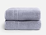Brooklinen Super-Plush Turkish Cotton Bath Towels - Set of 2, Smoke Gray, 100% Cotton | Best Luxury Spa Towels