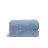 Brooklinen Super-Plush Turkish Cotton Bath Towels - Set of 2, Ocean Blue, 100% Cotton | Best Luxury Spa Towels