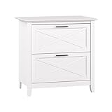 Bush Furniture Key West Lateral File Cabinet, Modern Farmhouse 2 Drawer File Cabinet for Home Office