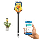 CIZTADA Smart Soil Moisture Meter pH Salinity Tester 8 in 1 Moisture pH Light Environment Humidity Fertility EC Salt Temp Soil Meter for Indoor/Outdoor Plants with App Monitor for Garden, Lawn, Farm