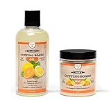 CLARK'S Bamboo Cutting Board Care Kit, Includes Mineral Oil (12oz) and Carnauba Beeswax (6oz) Enriched with Orange & Lemon Extract, Bamboo Cutting Board Oil Food Grade, Cutting Board Wax Bamboo