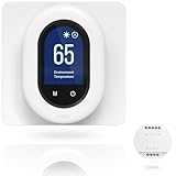 CLEVAST Smart Thermostat for House - Programmable WiFi Thermostats for Home, Digital Thermostat Compatible with Alexa and Google Assistant, DIY Install with C Wire Adapter, White