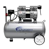 California Air Tools 8010 1.0 HP Ultra Quiet and Oil-Free Air Compressor, 8 Gallon Steel Tank, Lightweight with Wheels, 60 dBA Noise Level