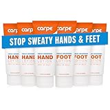 Carpe Antiperspirant Hand and Foot Lotion Bundle (3 Hand and 3 Foot Tubes), Stop Sweaty Hands and Sweaty, Smelly Feet, Dermatologist-Recommended