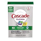 Cascade Platinum Dishwasher Detergent Actionpacs, 92 Count