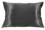Celestial Silk 100% Silk Pillowcase for Hair Luxury 25 Momme Mulberry Silk, Charmeuse Silk on Both Sides Envelope Closure -Gift Wrapped- (Queen, Charcoal Gray)