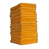 Chemical Guys MIC_506_12 Professional Grade Premium Microfiber Towels, Gold (16 Inch x 16 Inch) (Pack of 12) - Safe for Car Wash, Home Cleaning & Pet Drying Cloths