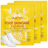 Clapoti Natural Korean Foot Mask - Gentle Exfoliation with Green Tea & Shea Butter, No Harsh Peeling, Organic Moisturizing Foot Care for Smooth, Hydrated Skin, Vegan & Eco-Friendly, 3 Pack