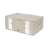 Compactor Vacuum Storage Bag XXL | Space Saver Vacuum Storage Bags for Clothes, Comforters & Blankets | Ultimate Storage Solution for Wardrobe | Beige Semi-Rigid Box |