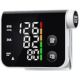 Coverich Blood Pressure Monitor Wrist Automatic Digital Blood Pressure Machine LED Large Screen Display for Home Use 2 Users*120 Memory with Portable Storage Bag