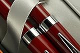 Cross Executive Companion Limited Edition Plasma Red Barrel and Extremely Polished Appointments, Cross Signature Mid-Ring Medium Nib Fountain Pen and Ballpoint Set