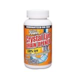 Crystal Lye Drain Opener, Unclogs Bathroom and Kitchen Sinks,Lye Sodium Hydroxide, Drains, Shower Pipes 1 Lb, Compatible with Instant Power