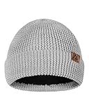 DANISH ENDURANCE Polar Fleece Merino Beanie Adult 1-Pack One Size Grey 1-Pack