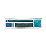 Danforth – Riversong/Twilight Barrette Large – Handcrafted Pewter Barrettes For Women – Large French Clip – Thick Hair Friendly – 3 3/8" long x 13/16" high, Made In USA