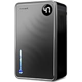 Dehumidifier, (1000 Sq.Ft) Dehumidifier for Home, 118 OZ Water Tank Dehumidifiers for Basement, Dehumidifier with Timer, Humidity Display and Silent Mode, Dehumidifier with Drain Hose (Gray)