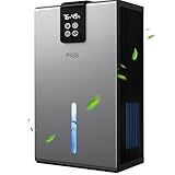 Dehumidifier,Dehumidifier for Home, 120 OZ Water Tank, (1000 sq.ft) Dehumidifier for Room, Bathroom, Bedroom, RV, Closet with Humidity monitoring, Auto Shut Off,7 Colors LED Light, Grey
