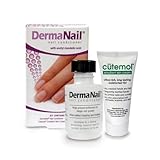 DermaNail Nail Strengthener & Cuticle Cream Set - Fingernail Care Kit with Liquid Nail Strengthener & Cutemol Cream (11.5g Sample) Healthy Growth - Repair for Brittle, Damaged, Thin, & Peeling Nails