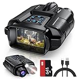 Diyimin 4K Night Vision Goggles for Adults, 2000FT Infrared Night Vision Binoculars with 64GB Card, Tactical Light, 8X Digital Zoom for Outdoor, Camping and Travel