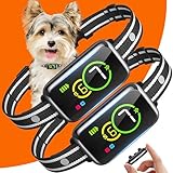 Dog Bark Collar 2 Pack, Smart Bark Collar for Small Medium Large Dogs, Safe & Humane Dog Barking Collar, Automatic Anti Bark Collar with Adjustable Beep Vibration Modes and 7 Sensitivity，Black