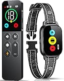 Dog Training Collar with Remote, Smart Dog Shock Collar with 3 Training Modes and Training Icons, Waterproof Electric Dog Shockers for Large and Medium Dogs (8-120 LBS)
