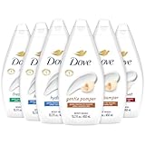 Dove Body Wash Variety 6-Pack – Hydrate, Gentle Pamper, Fresh Care, and Silky Velvet, 15.22 Oz Ea